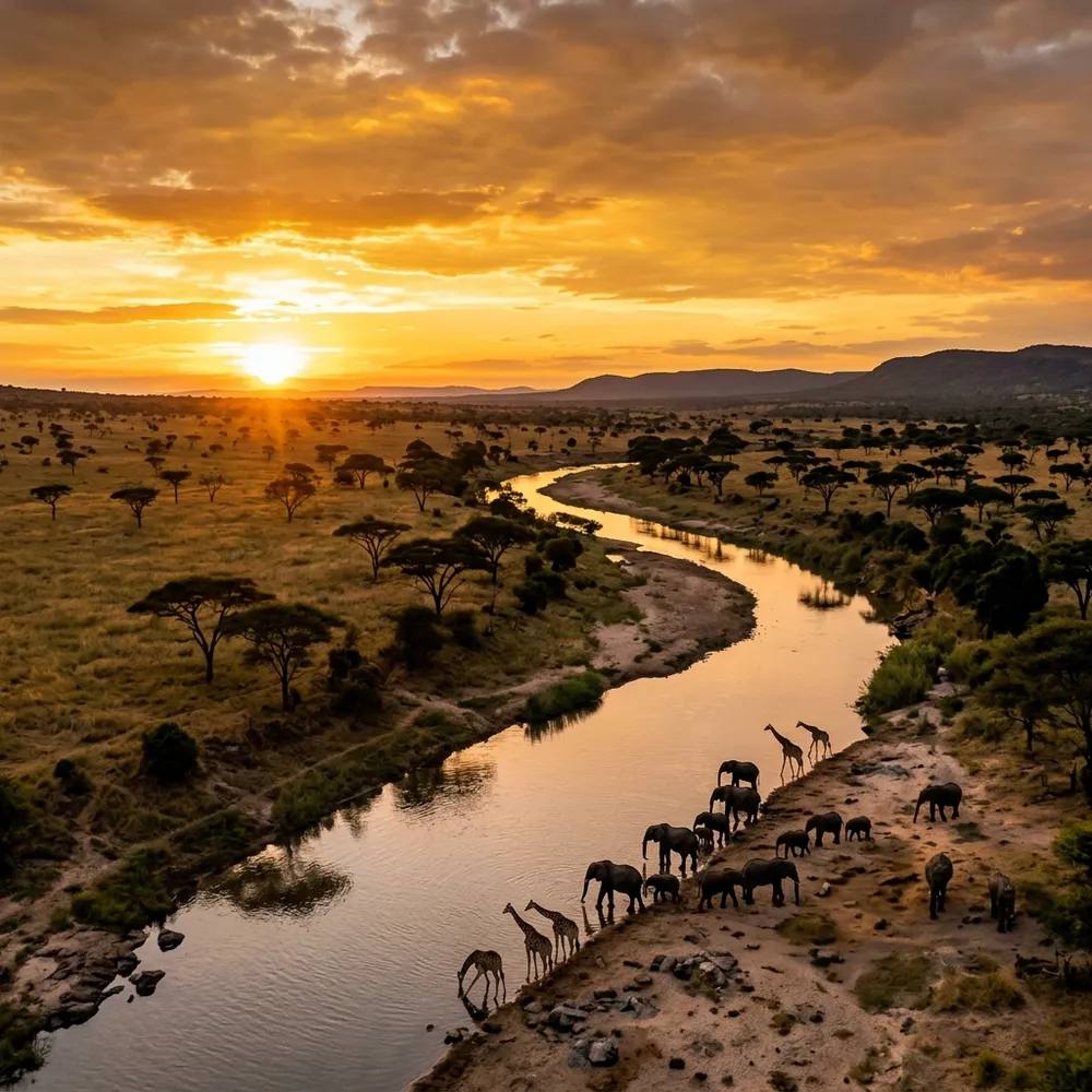 Sweeping river view in Kruger National Park